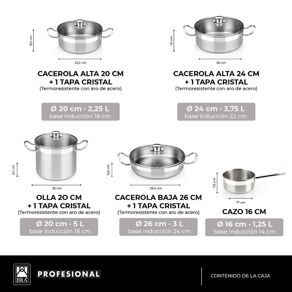 Professional 9-piece Cookware Set