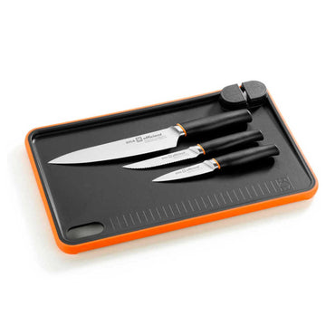 Efficient 3-Piece Knife Set with Cutting Board